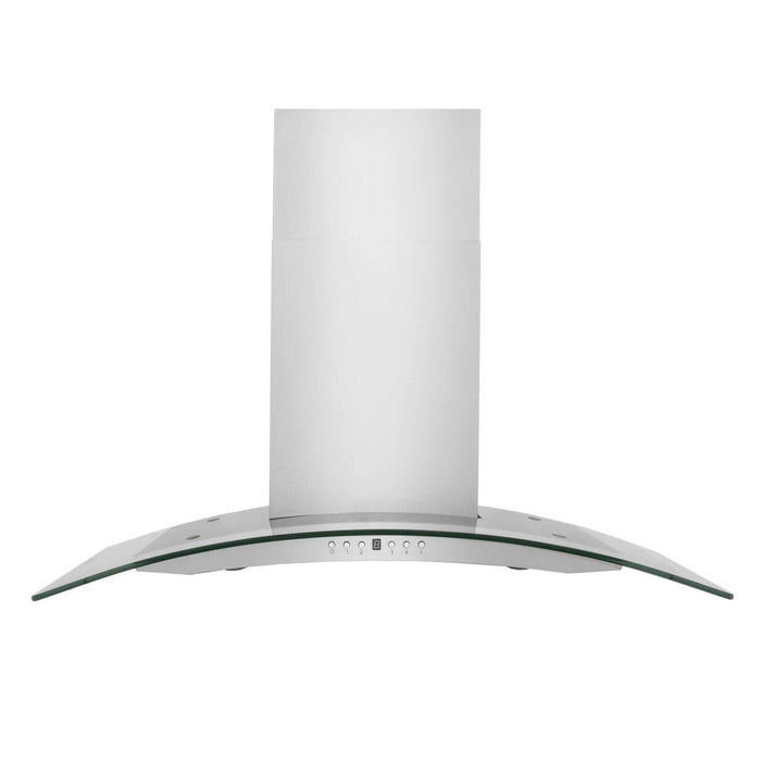 ZLINE Convertible Vent Wall Mount Range Hood in Stainless Steel and Glass (KN4)