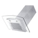 ZLINE Convertible Vent Wall Mount Range Hood in Stainless Steel and Glass with Crown Molding (KZCRN)