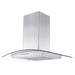 ZLINE Convertible Vent Wall Mount Range Hood in Stainless Steel and Glass with Crown Molding (KZCRN)