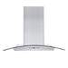 ZLINE Convertible Vent Wall Mount Range Hood in Stainless Steel and Glass with Crown Molding (KZCRN)