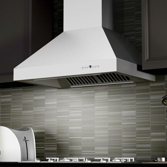 ZLINE Ducted Wall Mount Range Hood with Dual Remote Blower in Stainless Steel (697-RD)