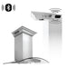 ZLINE Wall Mount Range Hood in Stainless Steel and Glass with Built-in CrownSound Bluetooth Speakers (KZCRN-BT)