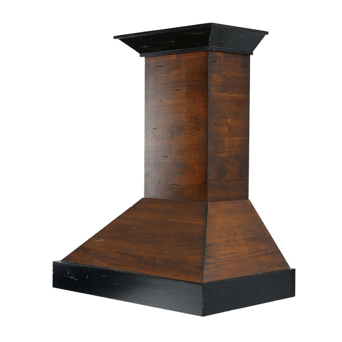 ZLINE 30 in. Convertible Vent Wooden Wall Mount Range Hood in Antigua and Walnut (KBAR-30)