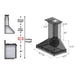 ZLINE Wooden Wall Mount Range Hood In Black - Includes Motor (KPCC)