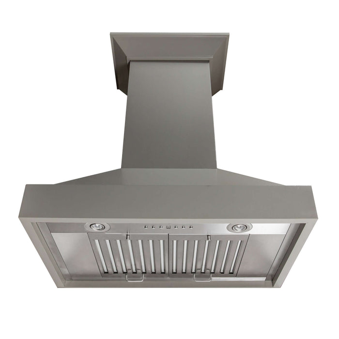 ZLINE Convertible Vent Wooden Wall Mount Range Hood in Gray (KBUU)